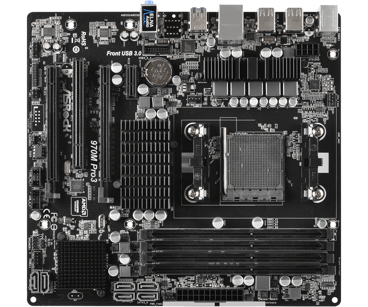 AM3 AM3+ Motherboard For ASRock 970M Pro3 Motherboard DDR3 64GB AMD 970 USB 3.1 M-ATX For AMD Phenom II X6 X4 X3 X2 cpus