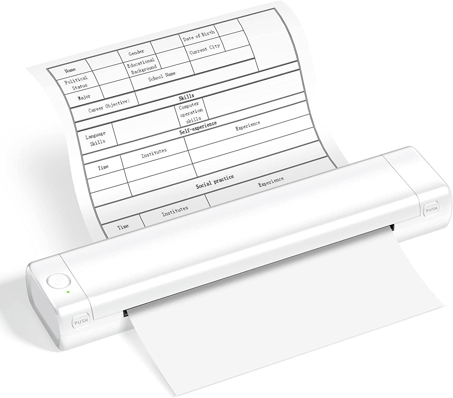 M08F A4 Wireless Thermal Printer Portable Handheld Bluetooth Mini Personal Home Office Printers HD Printing No Need To Use Ink