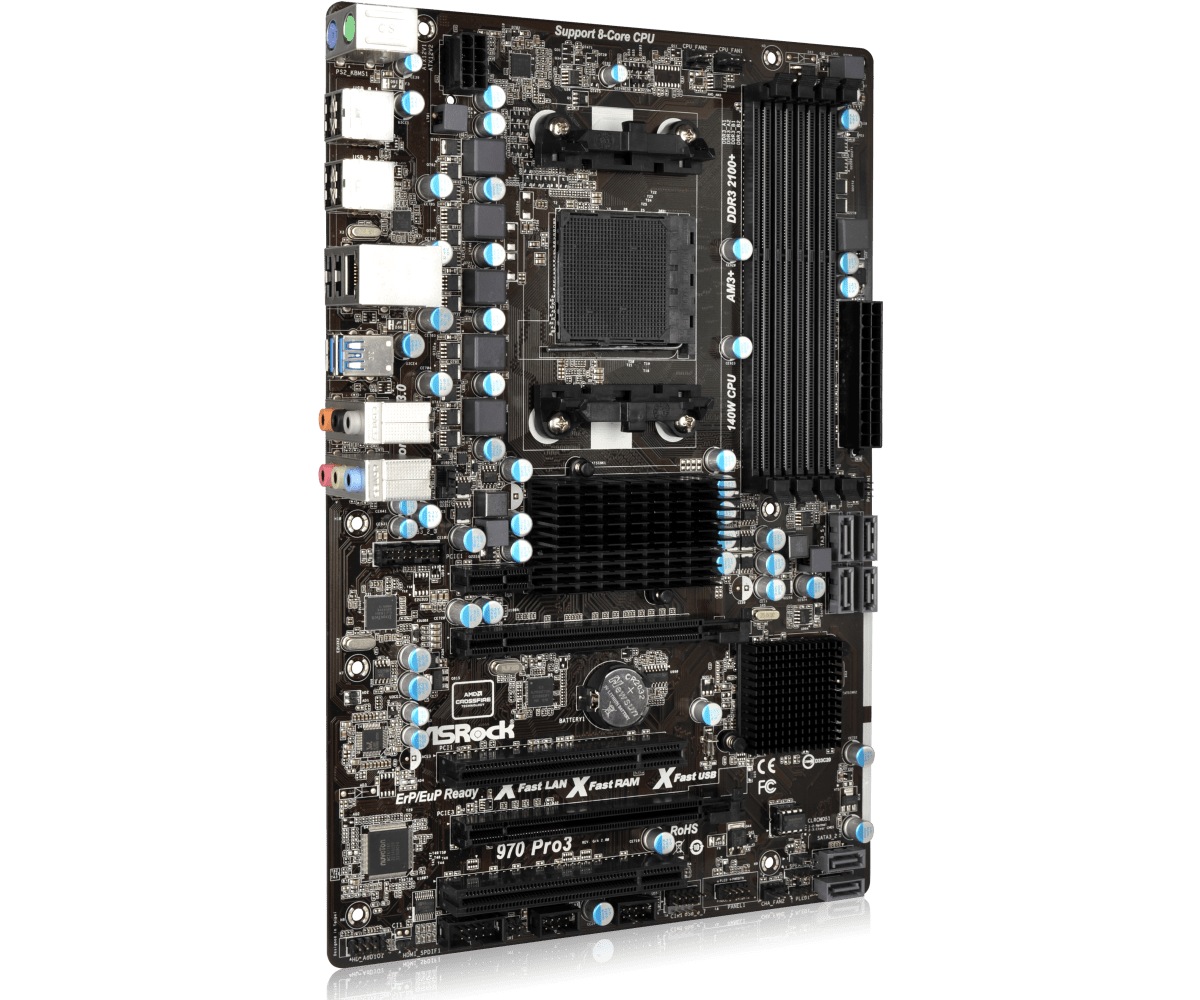 Socket AM3/AM3+ Motherboard ASRock 970 PRO3 R2.0 DDR3 32GB AMD 970 Motherboard SATA III PCI-E 2.0 USB2.0 ATX For Phenom II X6/X4