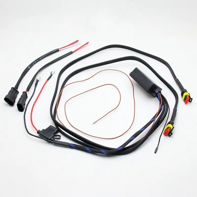 1set Motorcycles LED Fog Light Wiring Harness Relay Wire For Motorbike Motorcycle Fog Led Light with Flash Controller