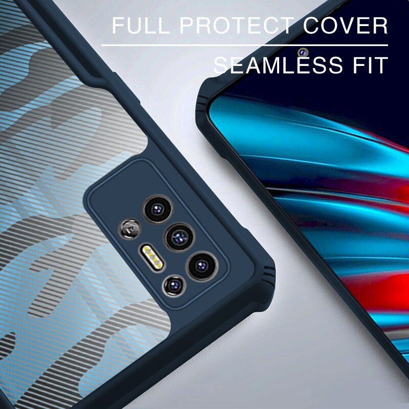Rzants For Tecno POVA 2 Case Hard Camouflage Cover TPU Frame Bumper Half Clear Phone Shell