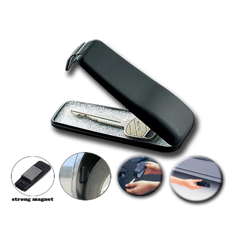 Magnetic Car Key Holder Box Outdoor Stash Key Safe Box With Magnet For Home Office Car Truck Caravan Secret Box