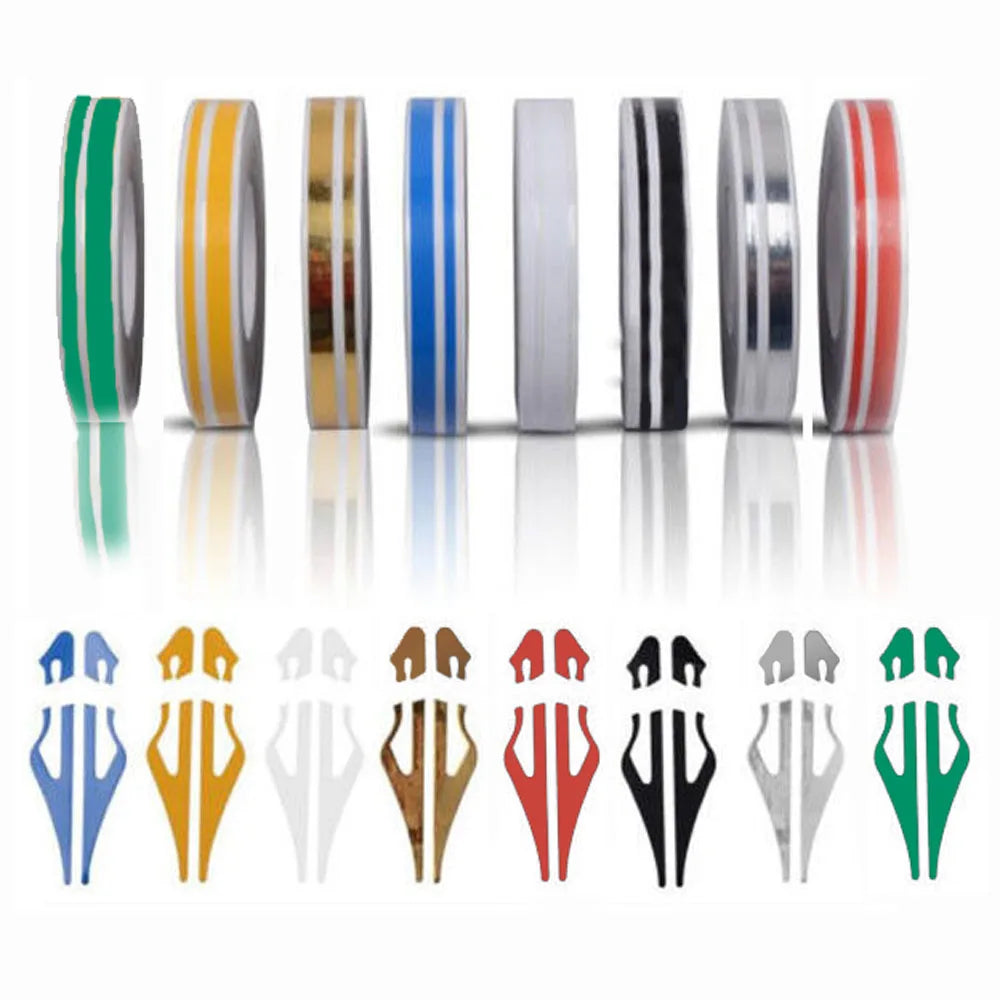 12mm Striping Pin Stripe Steamline DOUBLE LINE Tape Car Body Vinyl Sticker Decal 9.8m Car Styling Decoration Accessories Trim