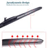 Erick's Wiper 1Pc Universal Front Hybrid Wiper Blade 14" 16" 17" 18" 19" 20" 21" 22" 24" 26"  U / J Type Hook Windscreen Wipers