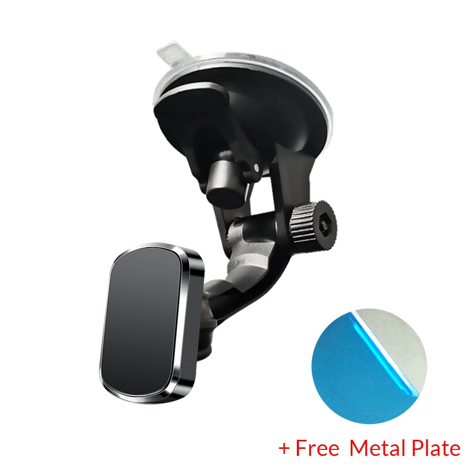 Magnetic Car Phone Holder Windshield Sucker Stand 360 Degree Mobile Cell Magnet Mount Support For iPhone Xiaomi Samsung Huawei