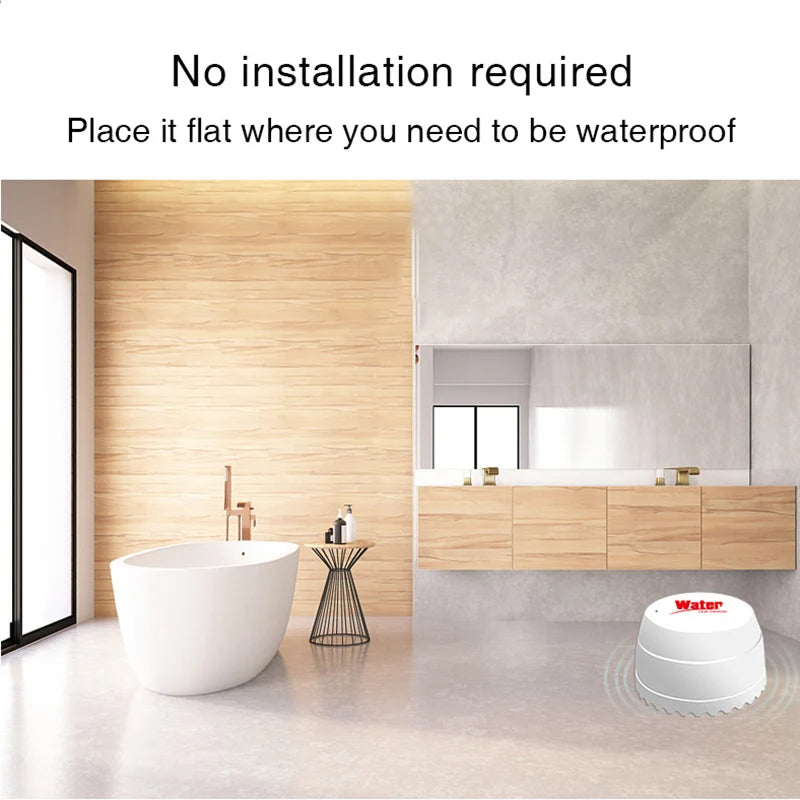 Wifi Leak Detector Water Detector Leakage Sensor Smart Home Alarm Tuyasmart Smart Life APP Flood Alert Overflow Security