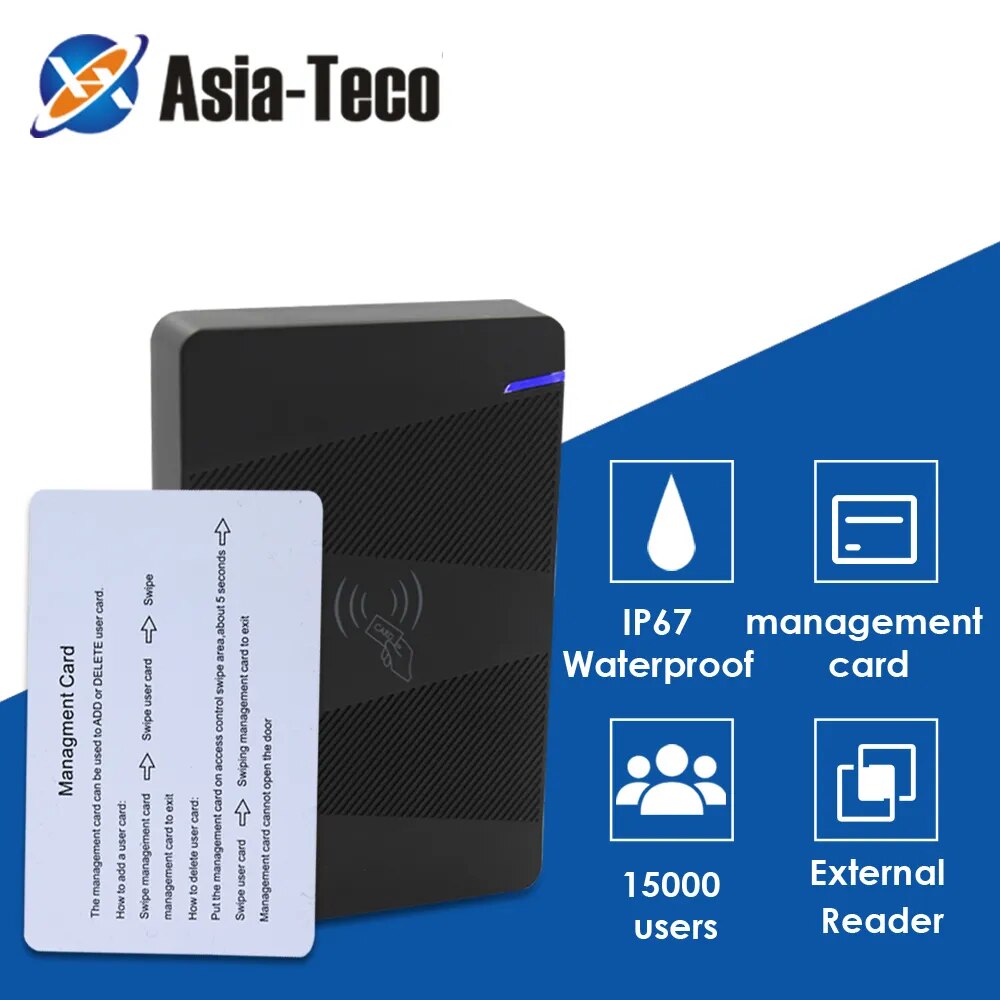 Waterproof 125Khz Rfid Access Control EM Card Outdoor Access Control System No keypad 15000 User W/ Managment Card