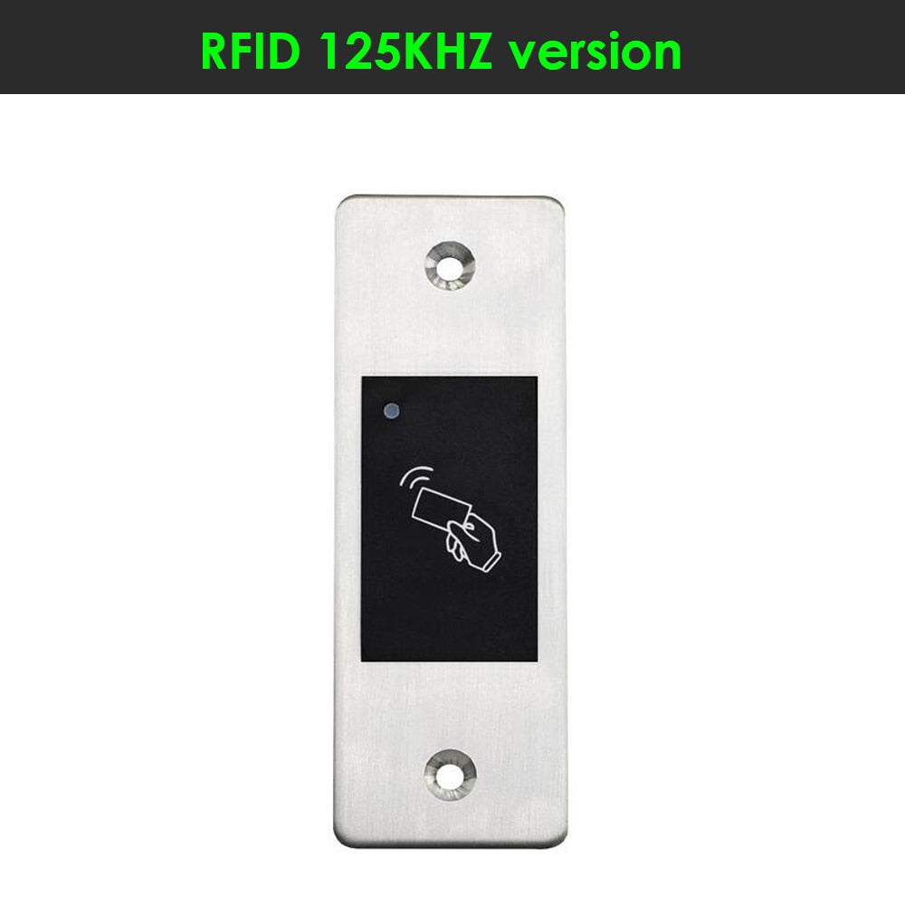 9-18V RFID Reader Keyless Door Opener Metal  Access Control Scanner 800 Users Mini  IP66 Waterproof Embedded Fingerprint Reader