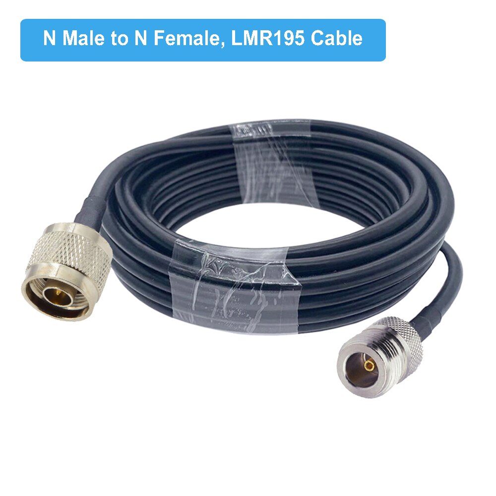 N Male to N Male Low Loss LMR195 Cable extension antenna for 4G LTE Cellular Amplifier Cell Phone Signal Booster WiFi Repeater