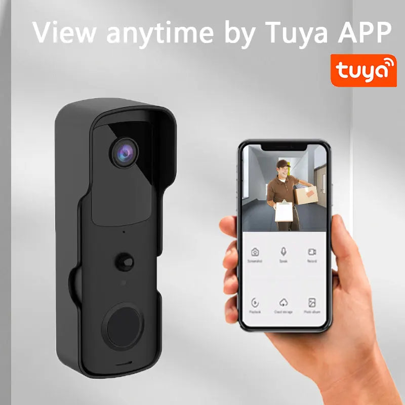 1080P WiFi Tuya Smart Video Doorbell IP54 Waterproof Camera Video Intercom Doorbell Two-Way Audio Infrared Night Vision