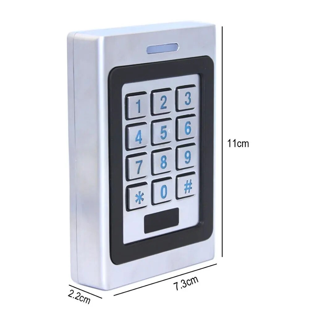 A7R Waterproof IP67 RFID 125Khz/13.56Mhz Access Control Card Reader Keypad Metal Security Entry Door Opener Wiegand 26/34 Output