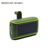 6000/8000mAh Multi-function Solar Power Bank Hand Crank Dynamo Powered Universal Double USB Outdoors Portable Charger PoverBank