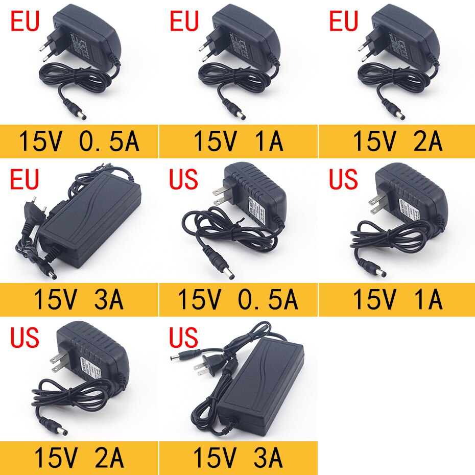 AC 110-240V DC 3V 5V 6V 9V 12V 15V 24V 0.5A 1A 2A 3A 5A 6A 8A Universal Power Adapter Supply Charger adapter Eu Us for LED light