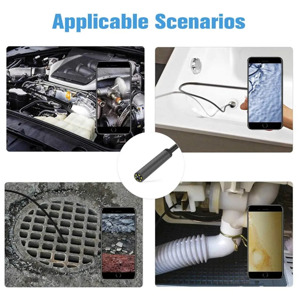 KLW 5.5mm Lens Waterproof Android Endoscope Camera 1m 2m 3.5m 5m 10m Hard Soft Flexible Wire USB Surveillance Endoscope Camera