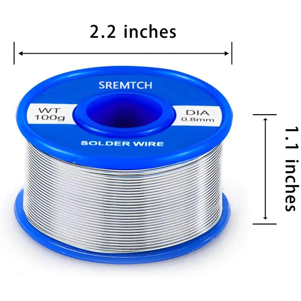 100g New Solder Wire Rosin Core Solder Wire 0.8mm 2% Flux Reel Welding line Soldering Wire Roll