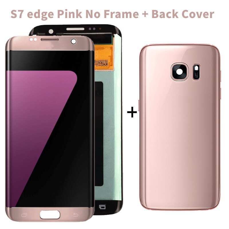 5.5'' Super Amoled LCD For Samsung Galaxy S7 edge LCD G935 G935F Touch Screen Digitizer Assembly Replacement With Burn Shadow