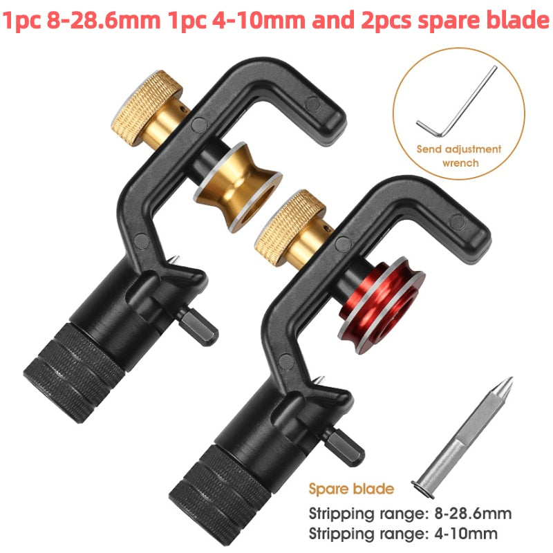 ACS-2 Armored Cable Stripping Knife 8-28.6mm&4-10mm Fiber Optic Jacket Slitter Cable Sheath Cutter Cable Wire Stripper Tools