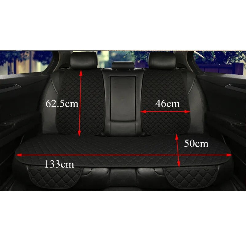 Universal Car Seat Cover Protector Linen Front Rear Back Flax Summer Cushion Pad Mat Sedan Suv Pick-up Car Interior Accessories