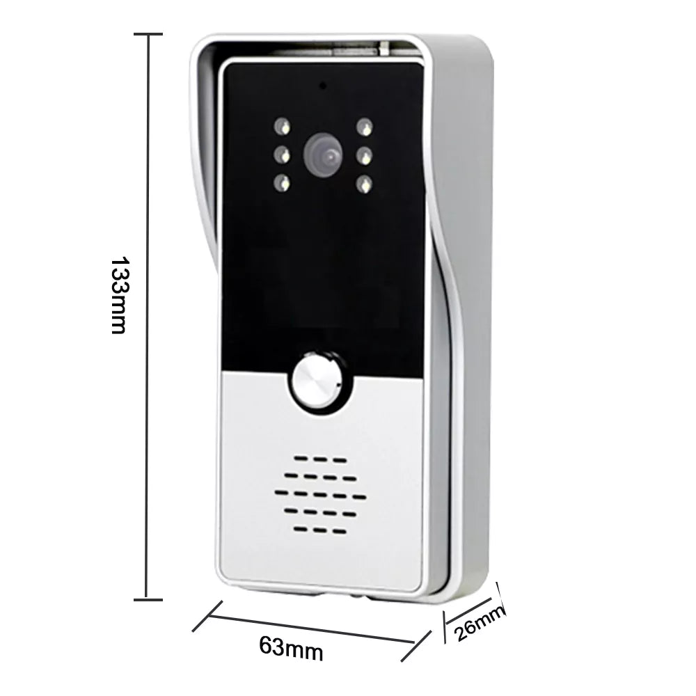 Dragonsview 7 Inch Video Door Phone Doorbell Intercom System With Monitor and Outdoor Panel Talk Call Monitoring  Unlock