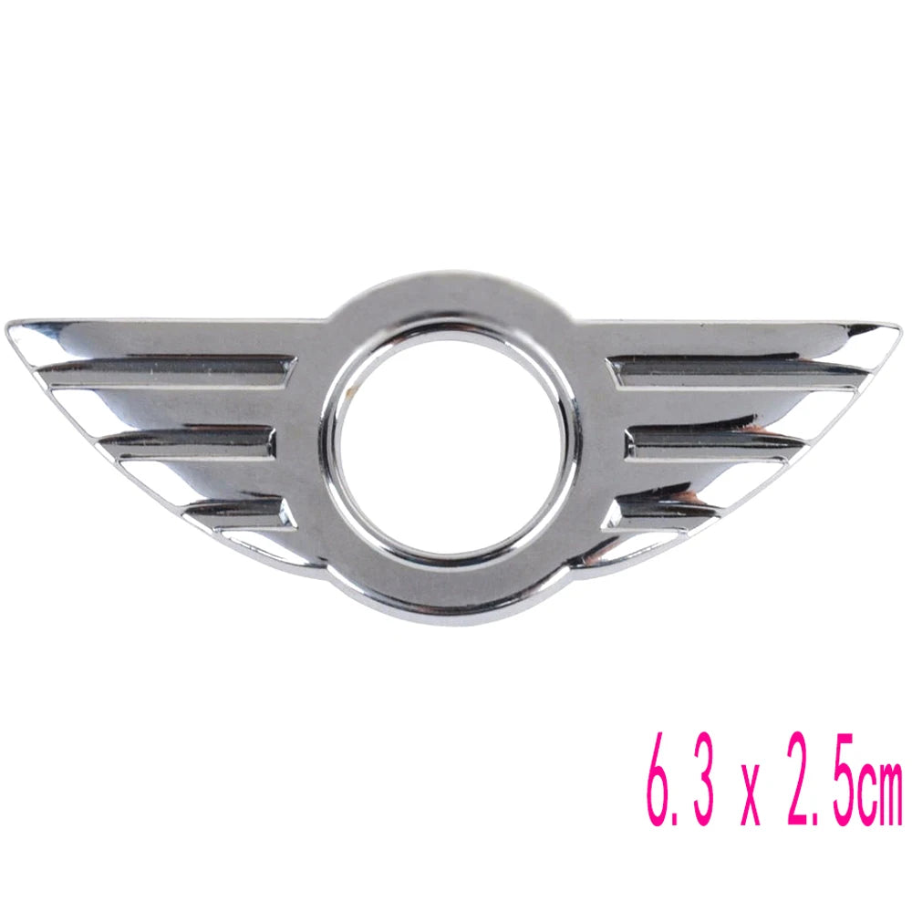 Car Accessories 6.3 x 2.5cm Silver Chrome Door Pin Badge Emblem Fit for BMW MINI Cooper/Roadster/Clubman/Coupe