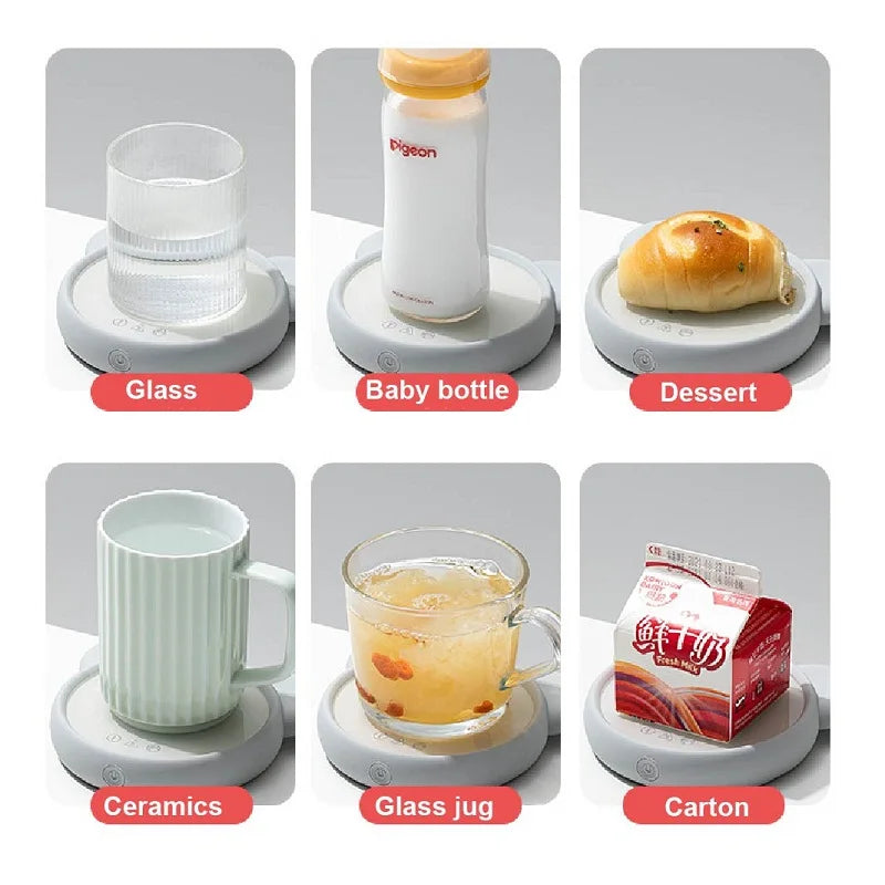 220V Cup Heater Mug Warmer Hot Tea Makers Warmer Coaster Electric Hot Plate 3 Gear Heating Pad Coffee Milk Tea Birthday Gifts