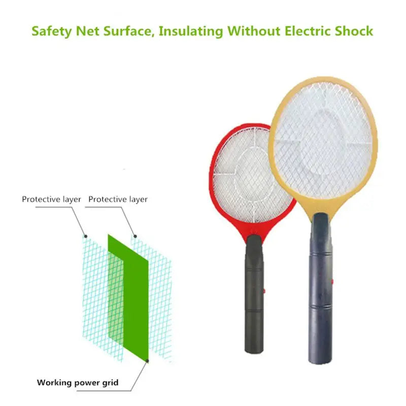 New Electric Fly Swatter Handheld Electronic Swat Bug Mosquito Insect Wasp Zapper Killer