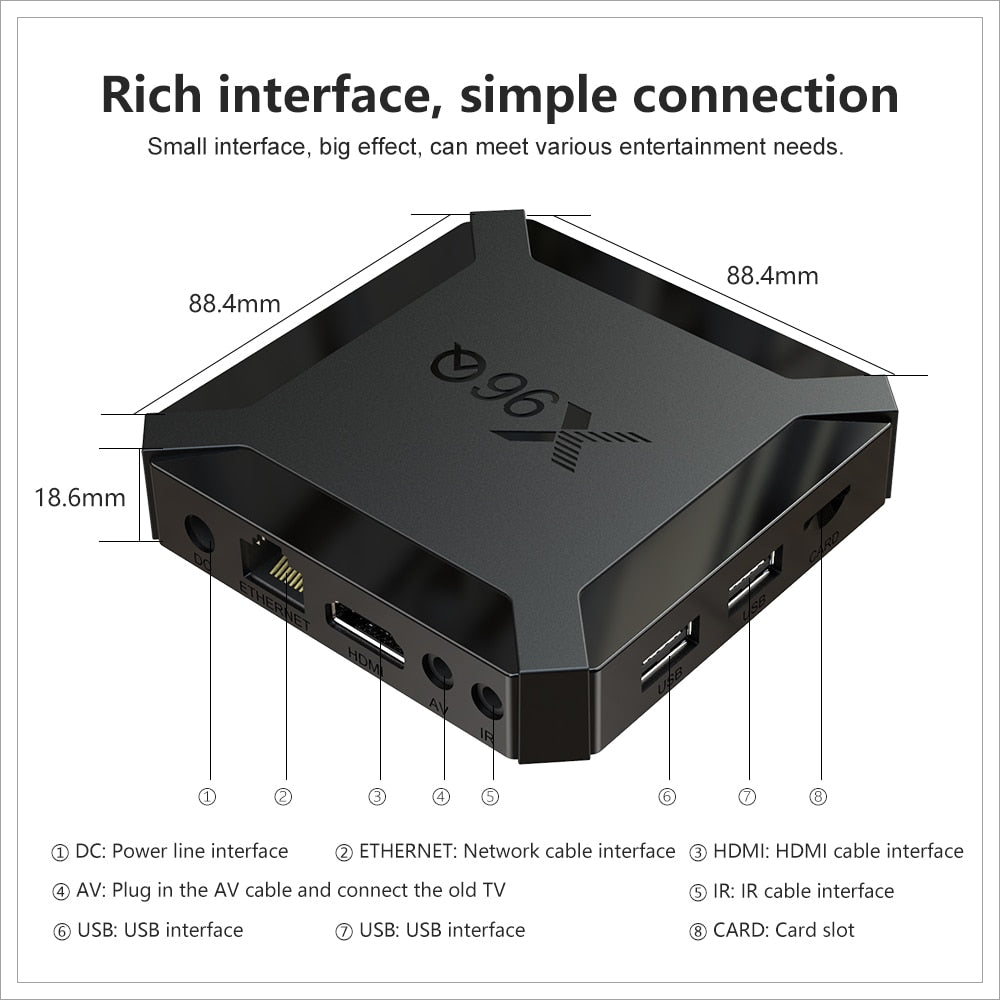2023 Hot X96Q Android 10.0 Fast Smart TV BOX 2GB 16GB Allwinner H313 Quad Core 4K VS X96 Mini Set top box fast shipping
