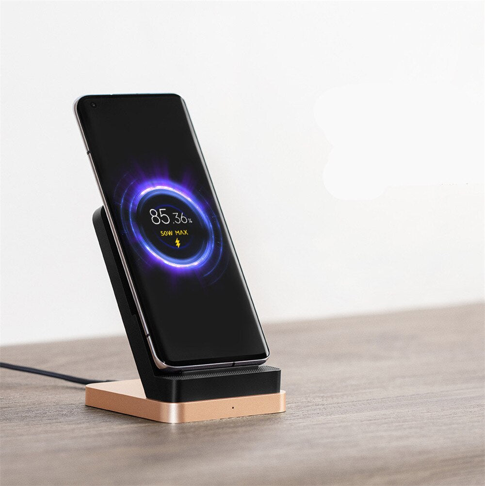 Original Xiaomi Vertical Air-cooled Wireless Charger 55W Max Fast Charging Qi Stand For Xiaomi 13/12/11/10 For iPhone/Samsung