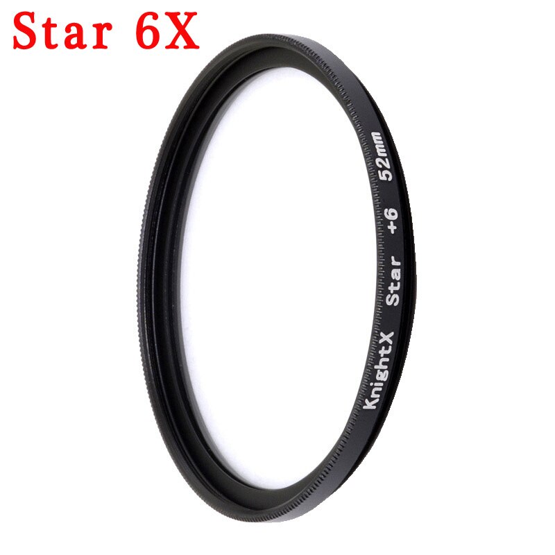KnightX Camera filter 52MM densidad neutra ND star 4X 6X line Special Effects macro lens for smartphone cellphone mobile android