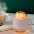 360ml Portable Crystal Air Humidifier Wireless Aroma Essential Oil Diffuser Rechargeable Air Humidificador with Atmosphere Lamp