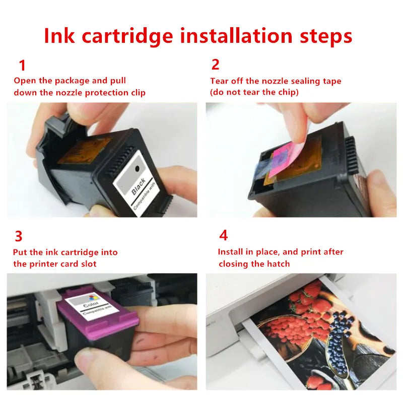 Compatible 650XL Ink Cartridge Replacement for HP 650 HP650 XL for hp Deskjet 1015 1515 2515 2545 2645 3515 4645 Printer