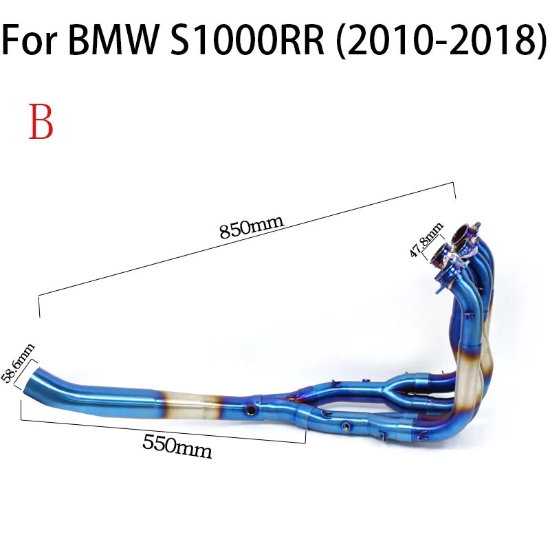 60mm For BMW S1000RR S1000R S1000 RR 2010-2018 Motorcycle Exhaust Front Link Pipe Systems Connector Tube Pit Bike Escape
