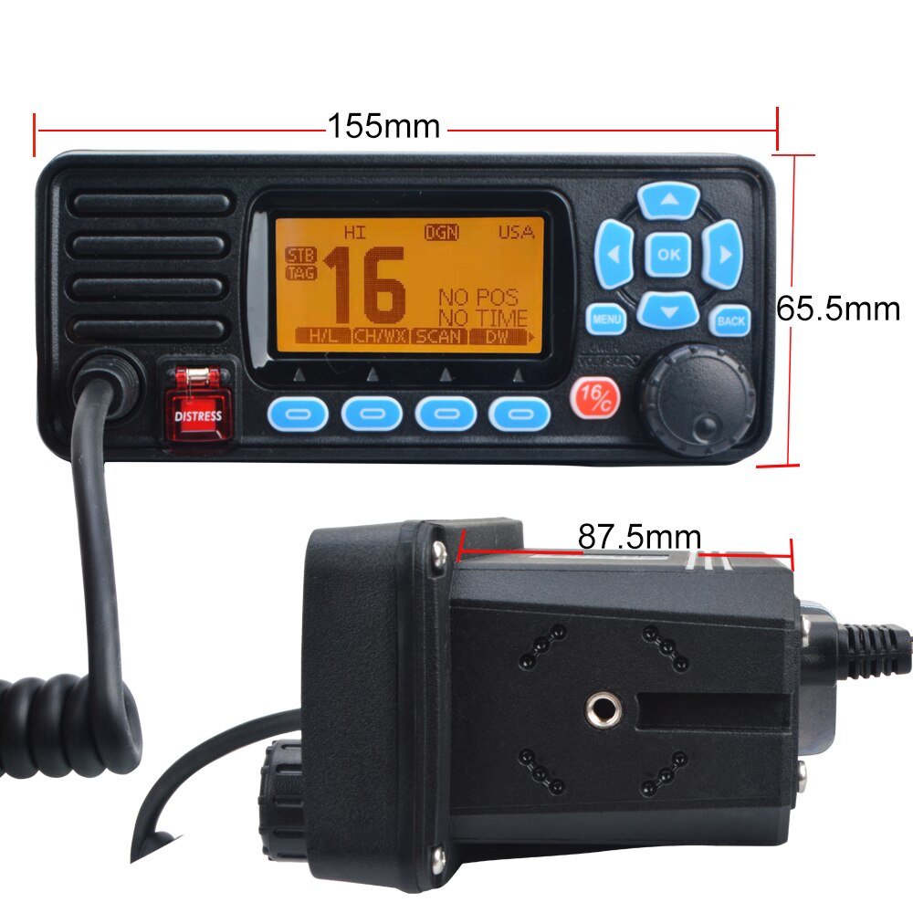 Walkie Talkie  RS-509M RS-509MG  Built-in GPS Positioning VHF Marine Transceiver IPX7 Waterproof 25W Marine Radio DSC