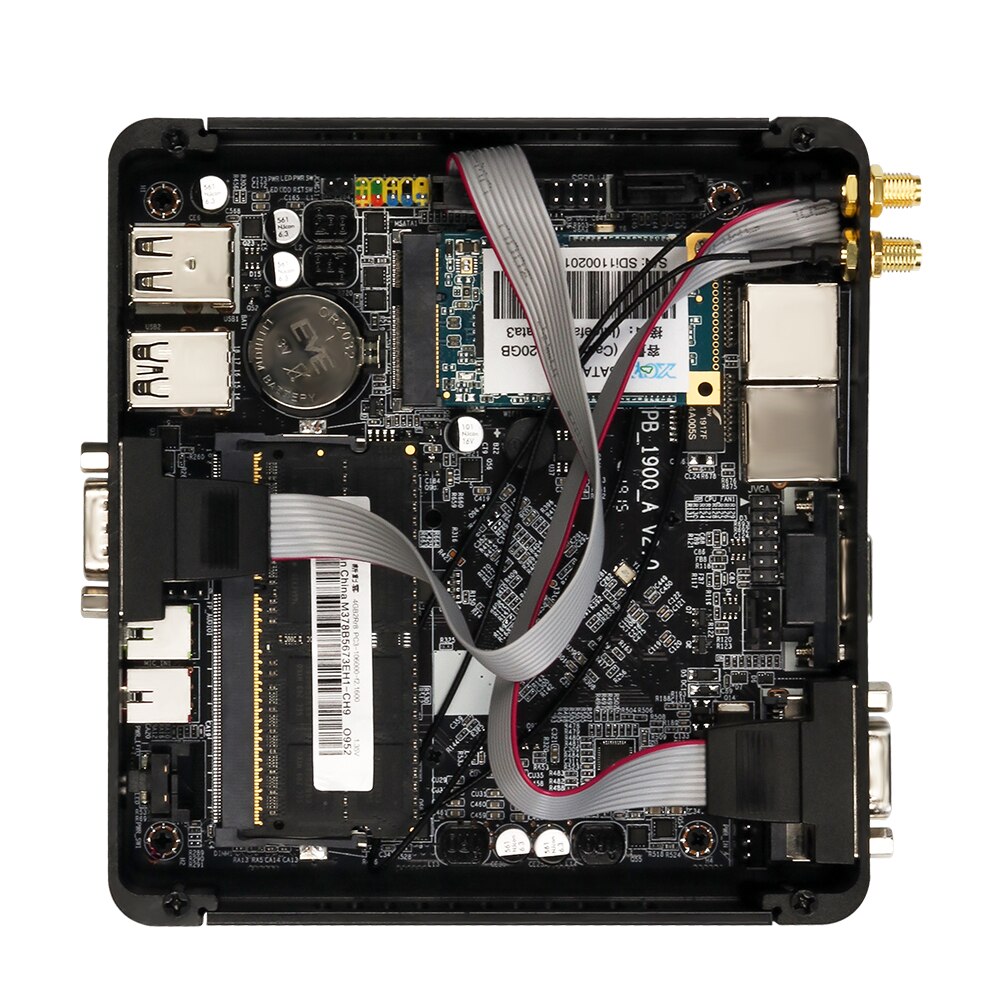 Fanless Mini PC Intel Celeron J1900 Quad-Cores Windows Linux 4xUSB 2xRS232 HDMI VGA WiFi Embedded Industrial Micro Computer