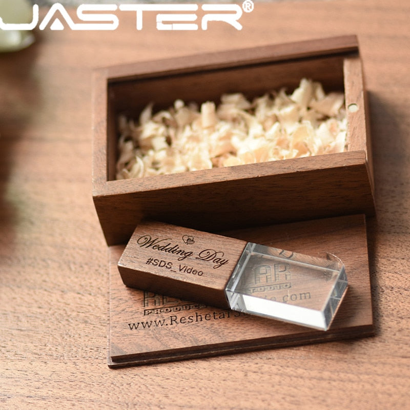 JASTER Crystal plus push-pull box Maple USB flash drive 4GB 8GB 16GB 32GB 64GB 128GB  USB 2.0  usb flash drive cute memoria usb