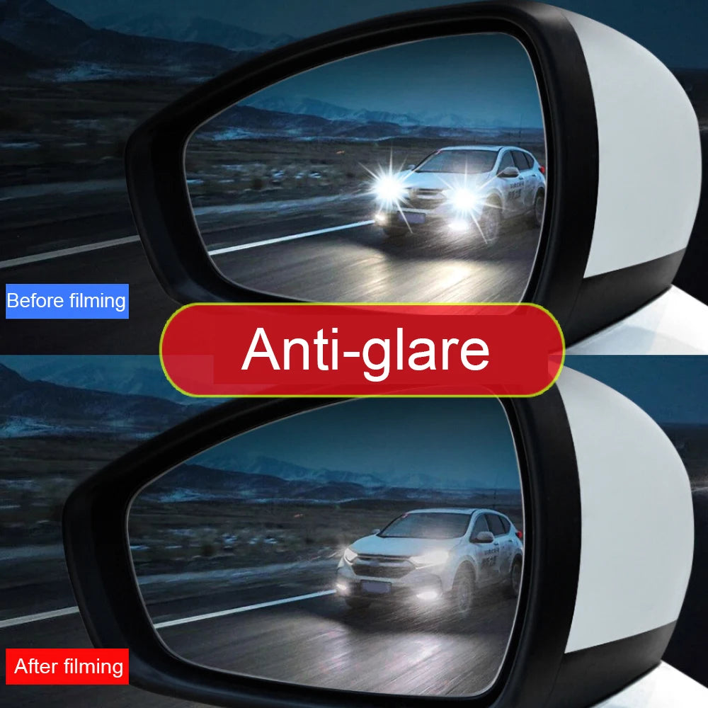 2PCS Car Rain Rearview Mirror Films Waterproof Anti-Fog Car Mirror Rain Cover Anti-rain Car Window Rain Protector Glass Film