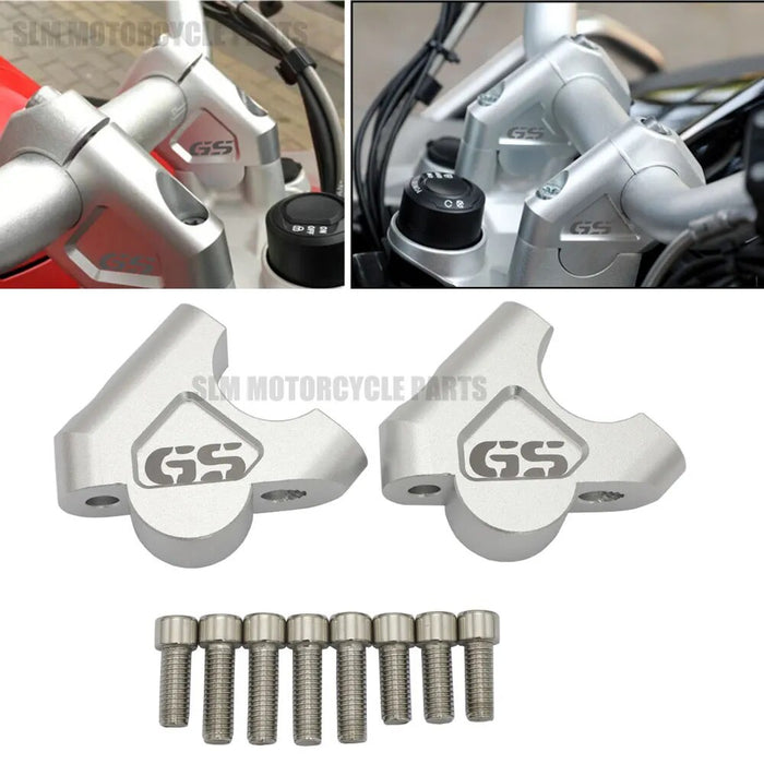 2PCS 32mm CNC Machining R 1200 GS R1250GS Handlebar Risers Bar Clamp Extend Adapter With Bolts for BMW ADV 2014-2019 R1200GS LC