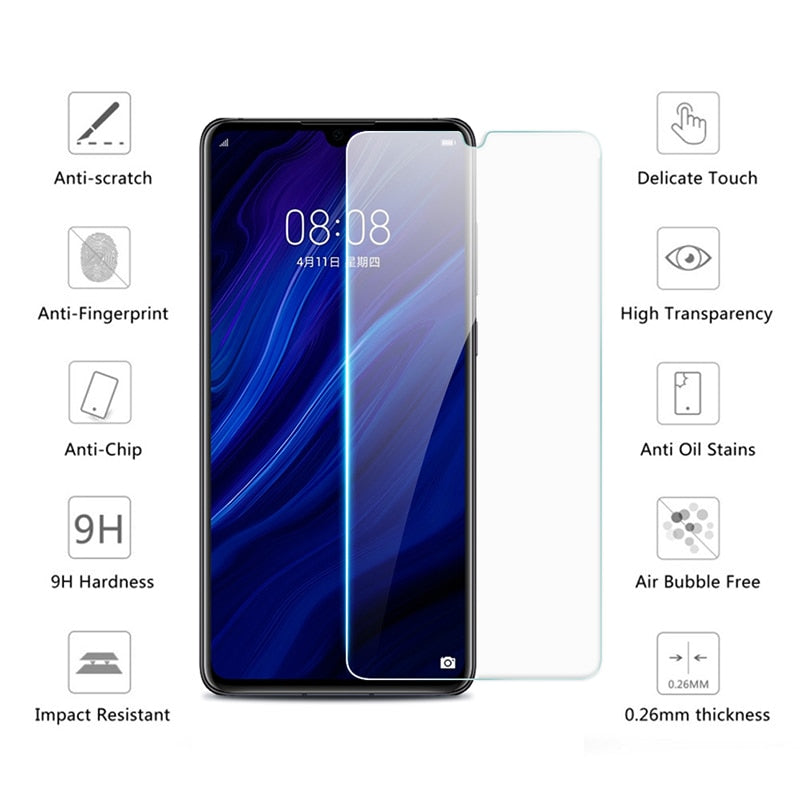 4pcs Tempered Glass For Huawei P30 P20 P40 10 Lite Pro Screen Protector For Huawei Mate 10 20 30 Lite Pro Psmart 2019 Glass film