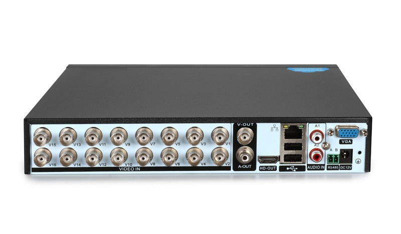 Silver Panel Face Detection 1080N Xmeye Auido H.265+ 16 Channel 16CH 6 in 1 Wifi Hybrid NVR CVI TVi AHD Surveillance CCTV DVR