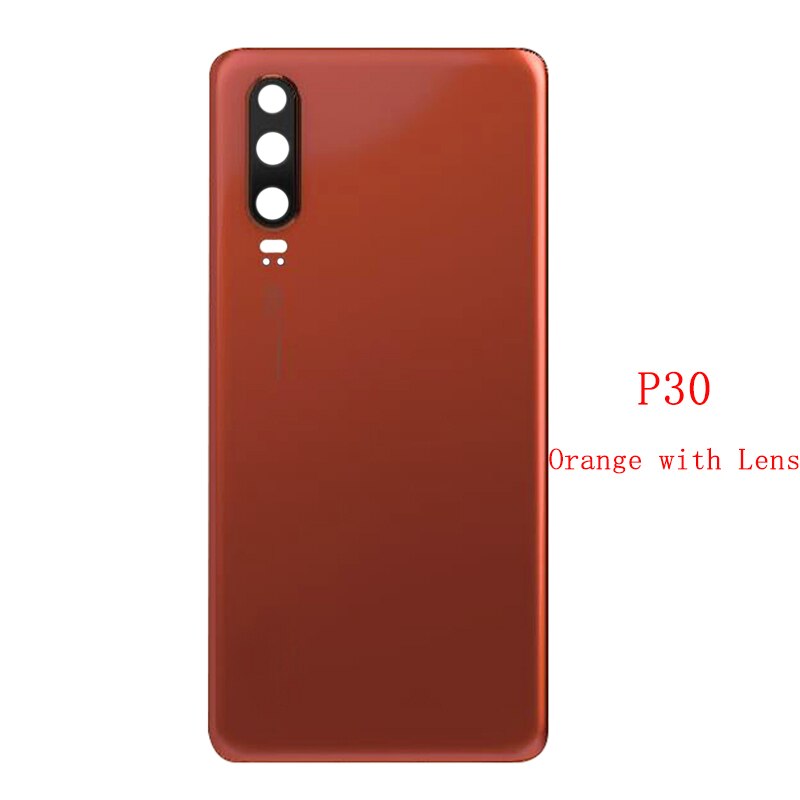 Battery Case Cover Rear Door with Rear Camera Frame Lens For Huawei P30 Pro P30 Housing Back Case Battery Cover with Logo