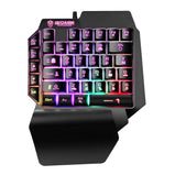 SeynLi RGB Keyboard And Mouse Set One-Handed Gaming Keyboard Mouse Mini Keypad Combo for Laptop PC Mobile Phone Game Controller
