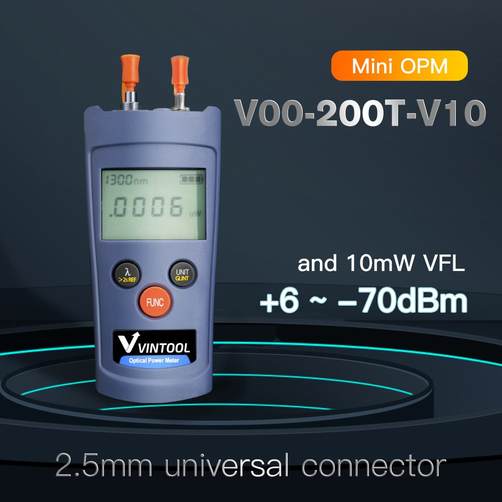 3 in 1 FTTH Fiber Optic Power Meter VFL LED Light SC/FC/ST Universal Connector -70~+6dBm Fiber Optical Tester