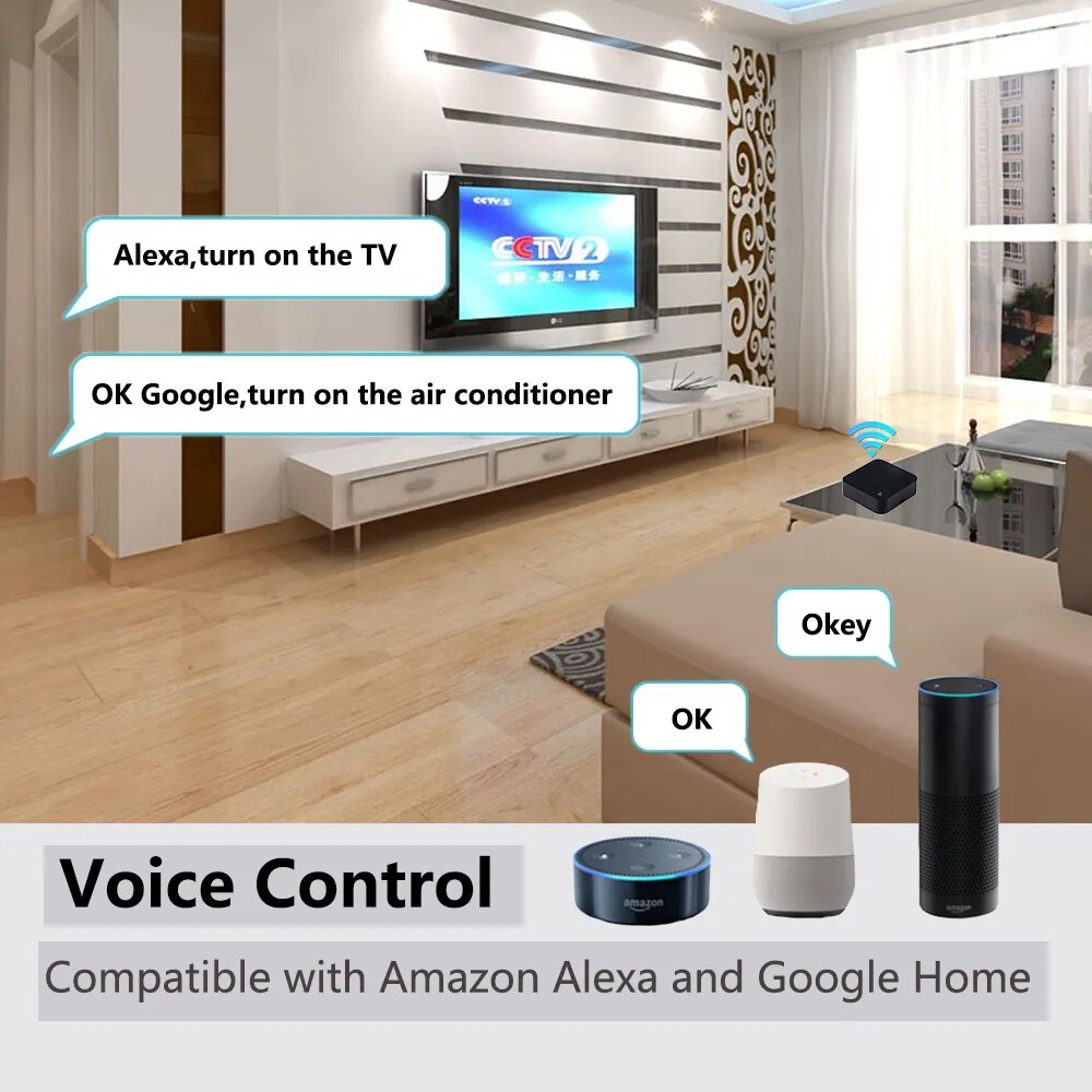 Tuya WiFi IR Remote Control for Air Conditioner TV, Smart Home Infrared Universal Remote Controller For Alexa,Google Home Yandex