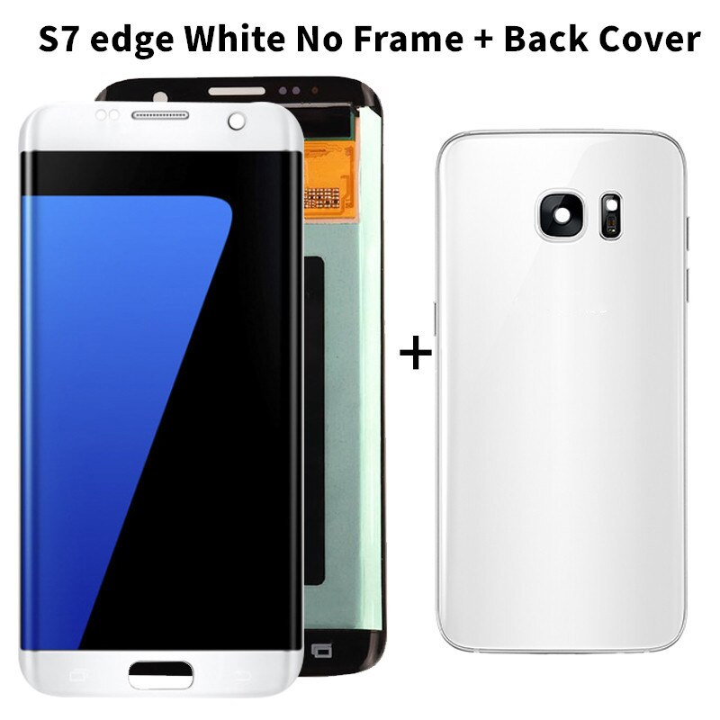5.5'' Super Amoled LCD For Samsung Galaxy S7 edge LCD G935 G935F Touch Screen Digitizer Assembly Replacement With Burn Shadow