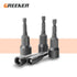 GREENER 1pc 6mm-19mm Strong Magnetism Hex Socket Sleeve Nut Lengthened Electric Drill Electric Wrench Sleeve Head Hand Tools