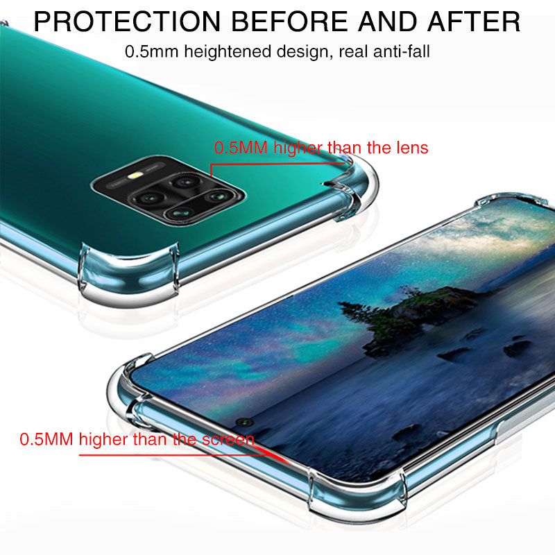 Shockproof Silicone Case On For Xiaomi Redmi Note 9 8 7 6 Pro Max 8A 9S Transparent Case For Xiaomi 8 9 Lite CC9 Pro mi 9t Cover