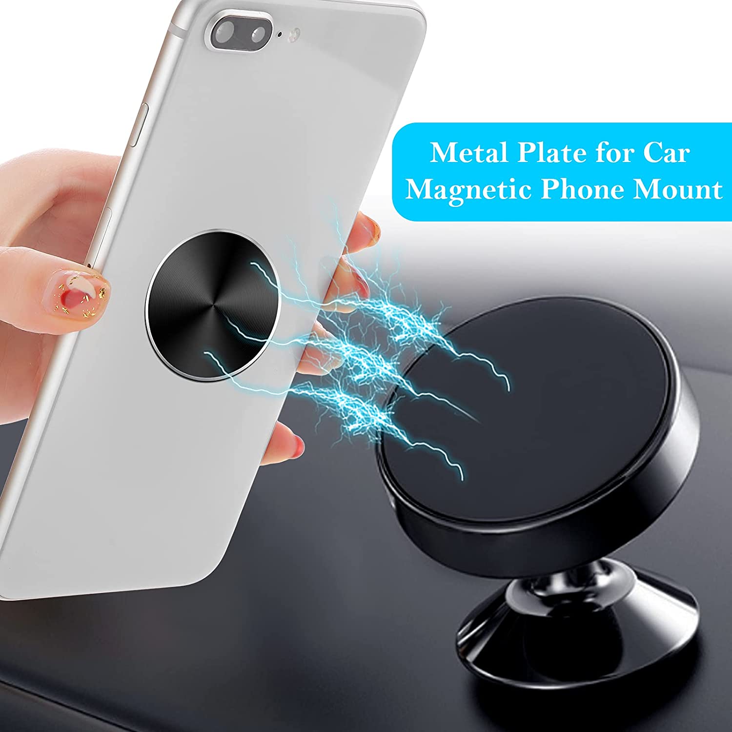 XMXCZKJ Metal Plate Disk For Magnet Car Phone Holder iron Sheet Sticker For Magnetic Mobile Phone Holder Car Stand Mount