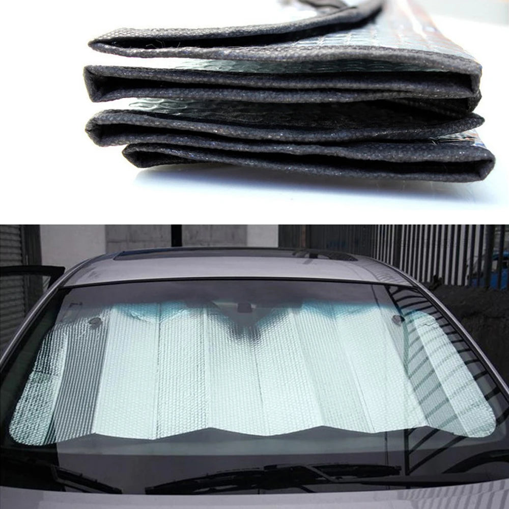 Silver Car SUV Windshield Windscreen Sun Shade Sunshade Visor Reflective Thermal Screen Auto Accessories