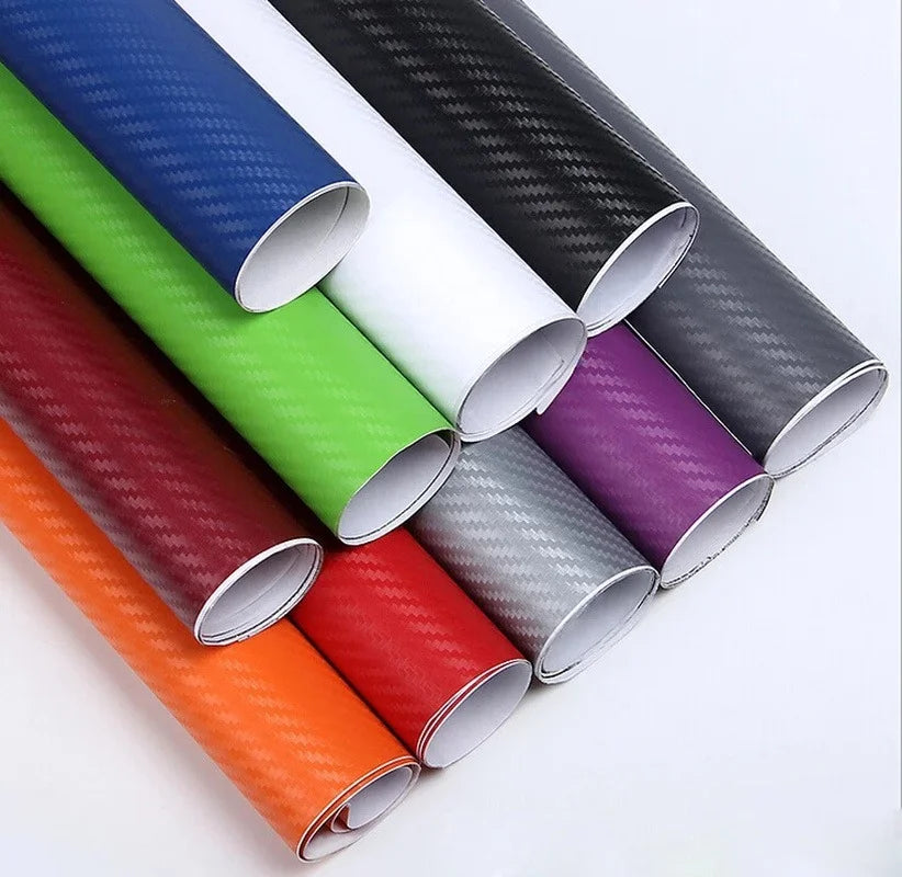 3D Colored Carbon Fiber Sticker Roll Film Wrap Car Motorcycle Universal DIY Styling Vinyl Decal 30cmx127cm