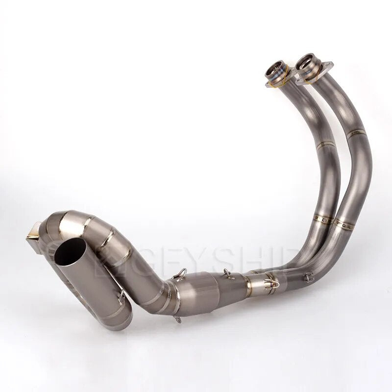 MT07 Titanium Alloy Motorcycle Exhaust Muffler Front And Middle Link Pipe System For Yamaha MT 07 MT07 2014 - 2017 2018 MT-07